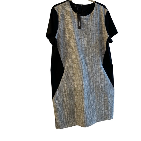 Metaphor dress in size XL black with gray tweed. Style is very slenderizing - Picture 4 of 7